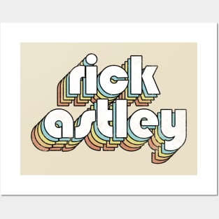 Rick Astley - Retro Rainbow Letters Posters and Art